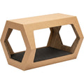Fxryn Hexagonal Corrugated Cat Scratch Tunnel Kraft Charcoal - Product view