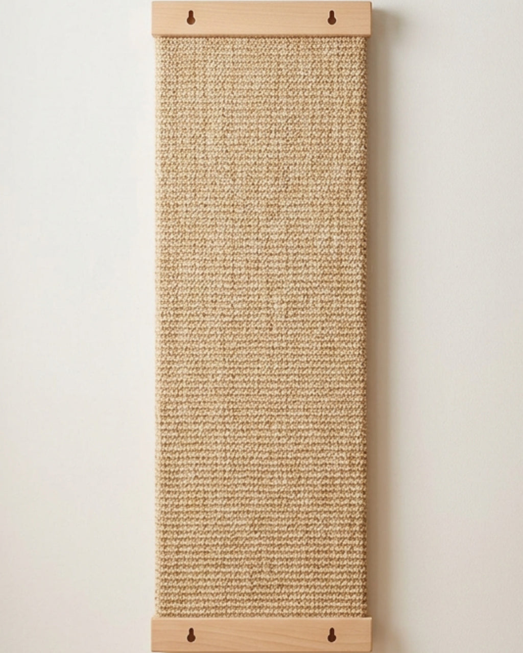 Fxryn Wall Mount Sisal Cat Scratch Panel Beech Natural 70 cm - Lifestyle view